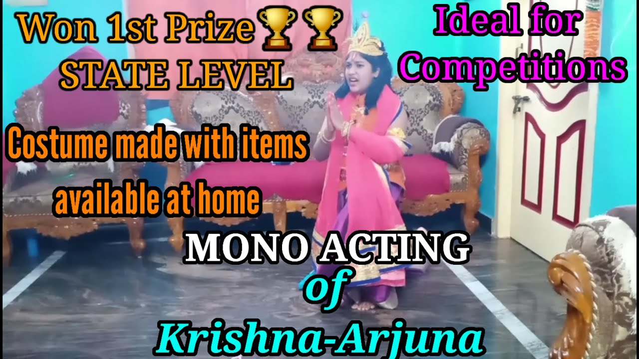 MONO ACTING||MAHABHARATA (KRISHNA-ARJUNA) ||BEST MYTHOLOGICAL CONCEPT||1st Prize🏆||VR's INFO