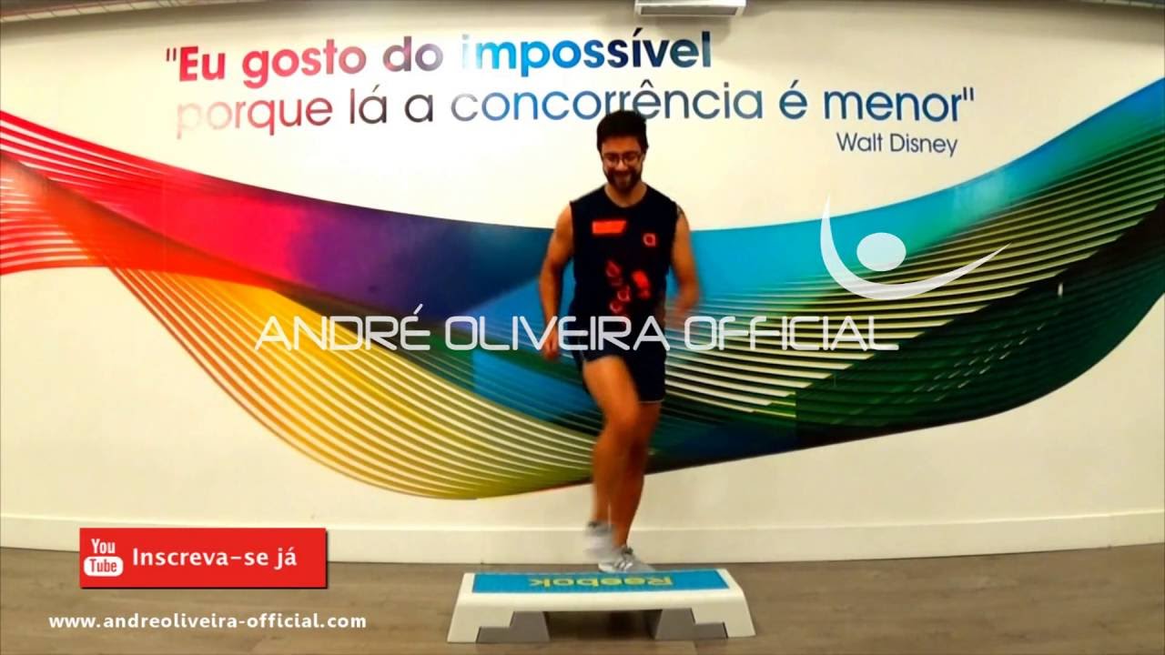 Aula de Step Passos básicos - Simples e divertida -  www.andreoliveira-official.com #treinacomandre