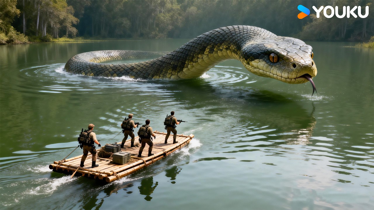 🐍😱Giant snake poised to leap from lake, hunt begins! | Snake Girl | YOUKU MONSTER MOVIE