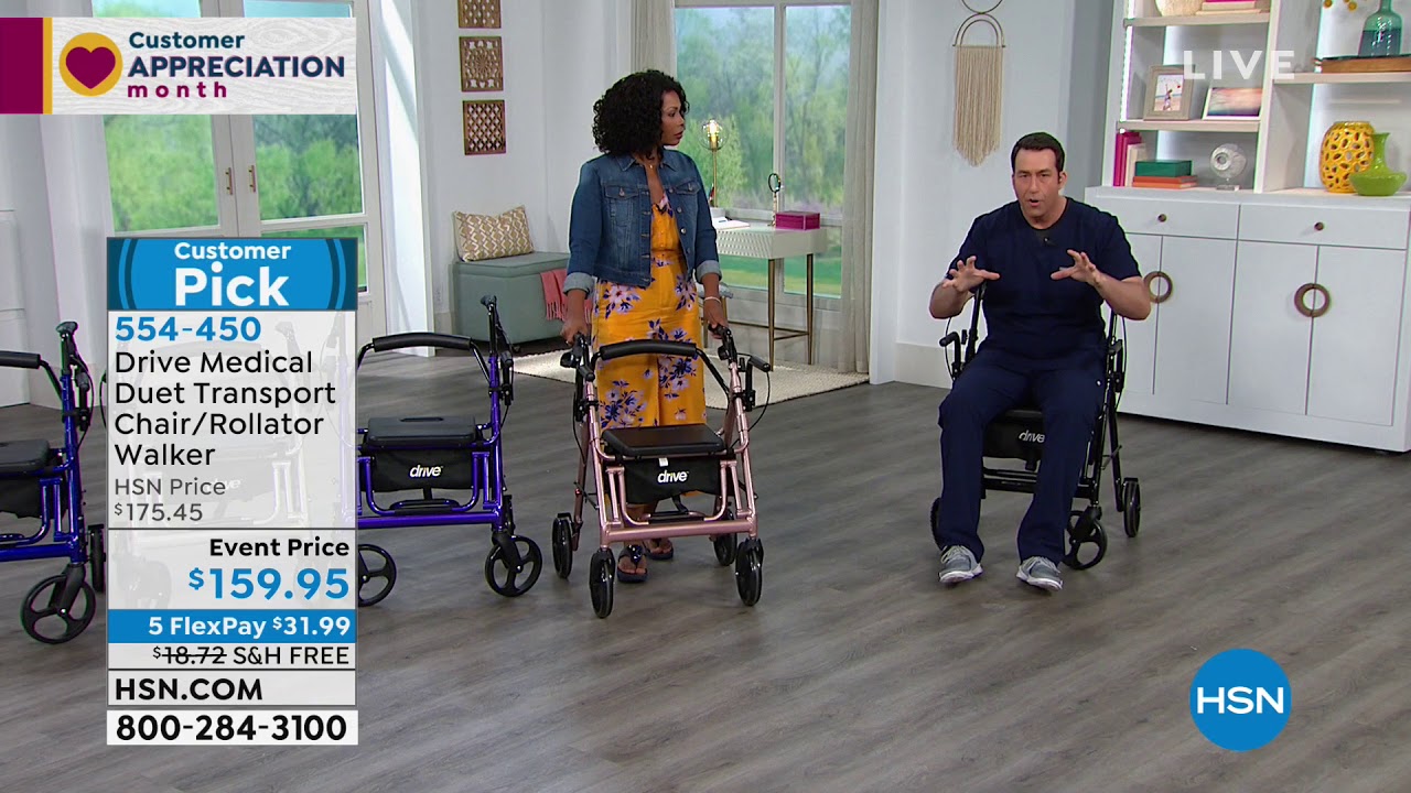 Drive Medical Duet Transport Chair/Rollator Walker