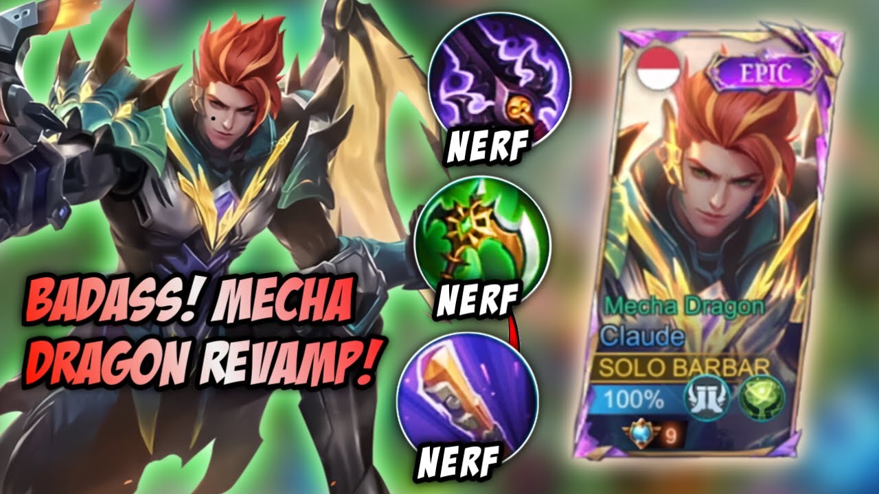 BADASS! CLAUDE MECHA DRAGON REVAMP! SEMUA BUILD CLAUDE DINERF MOONTON? LANGSUNG GW BUKTIKAN! | MLBB