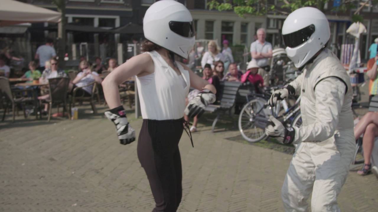 The Stig 's cousin meets the Female Stig
