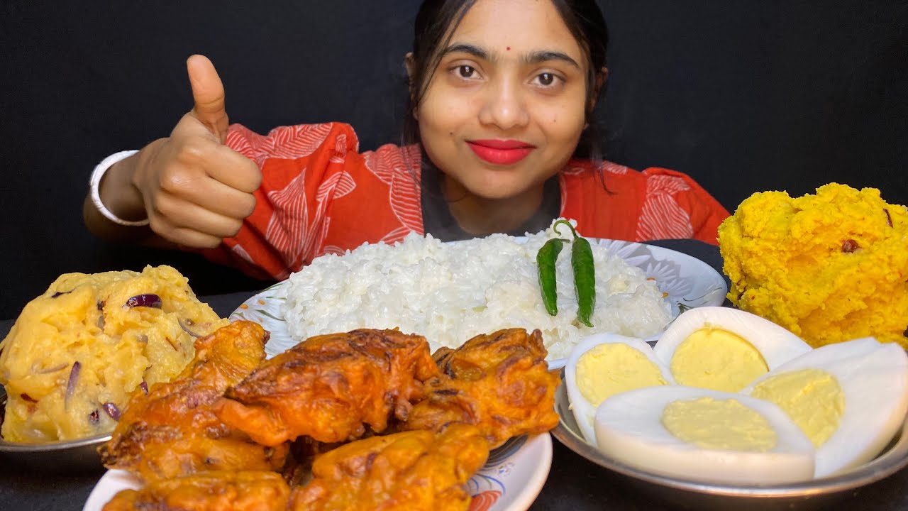 EATING SHOW,FENA VAT,ALU VORTA,DAL VORTA,PIYAJI AND BOILED EGGS ❤️❤️
