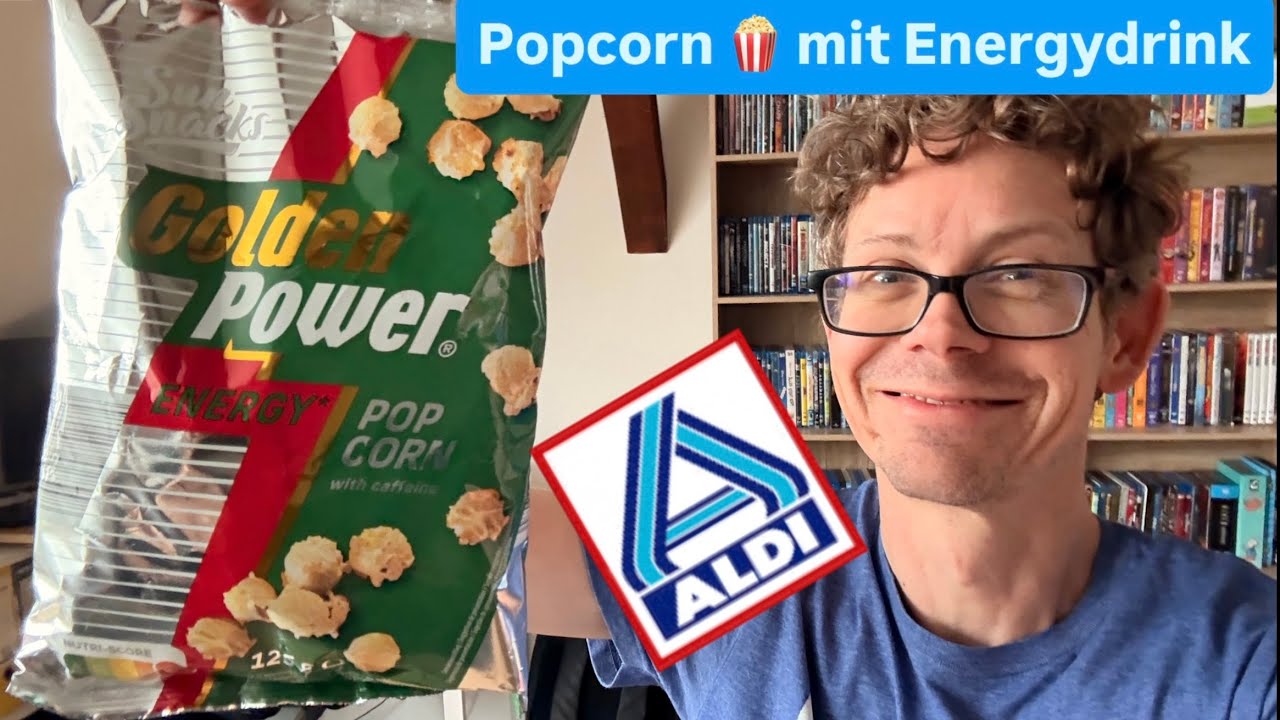 Aldi Popcorn mit Golden Power Energy Drink Geschmack & Koffein im Test! 