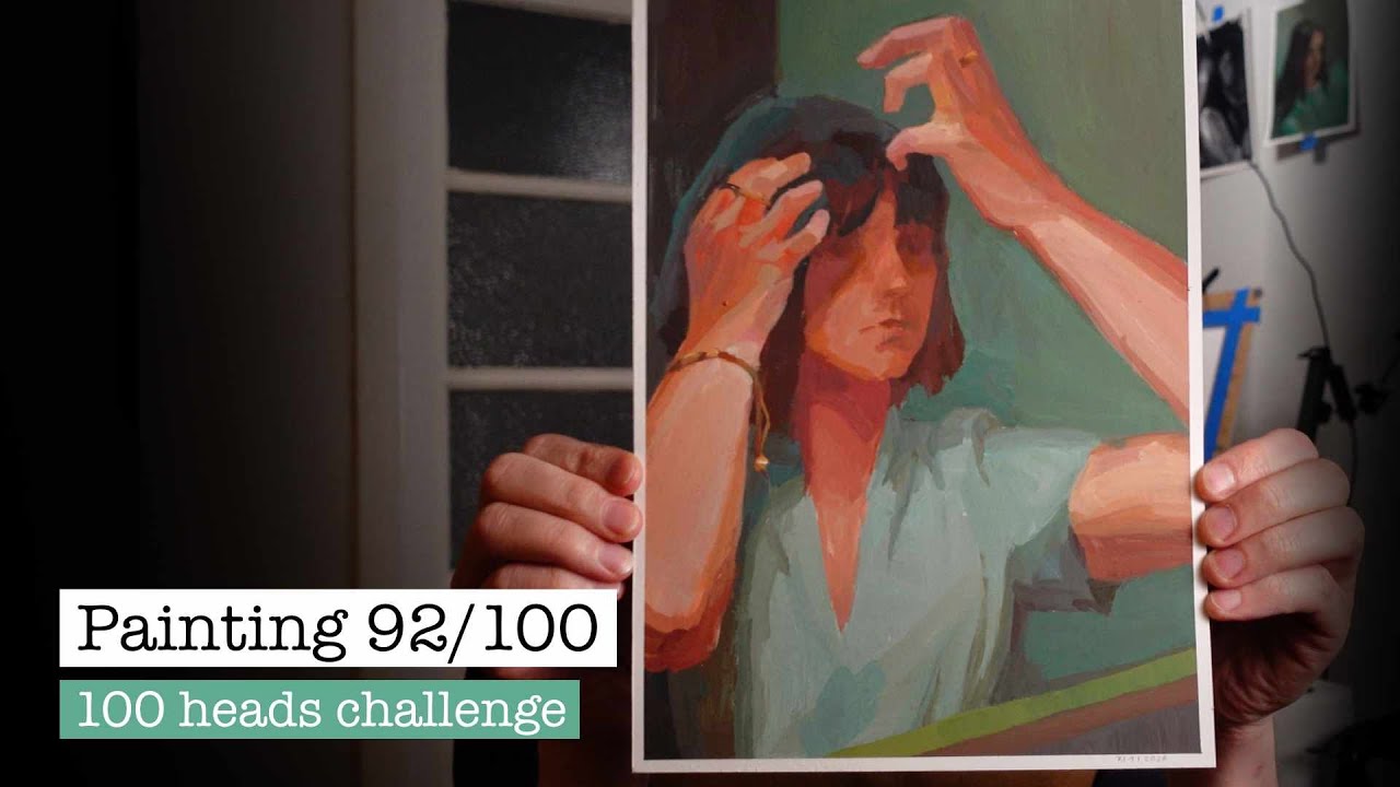 Gouache Portrait 92 - (100 heads challenge)