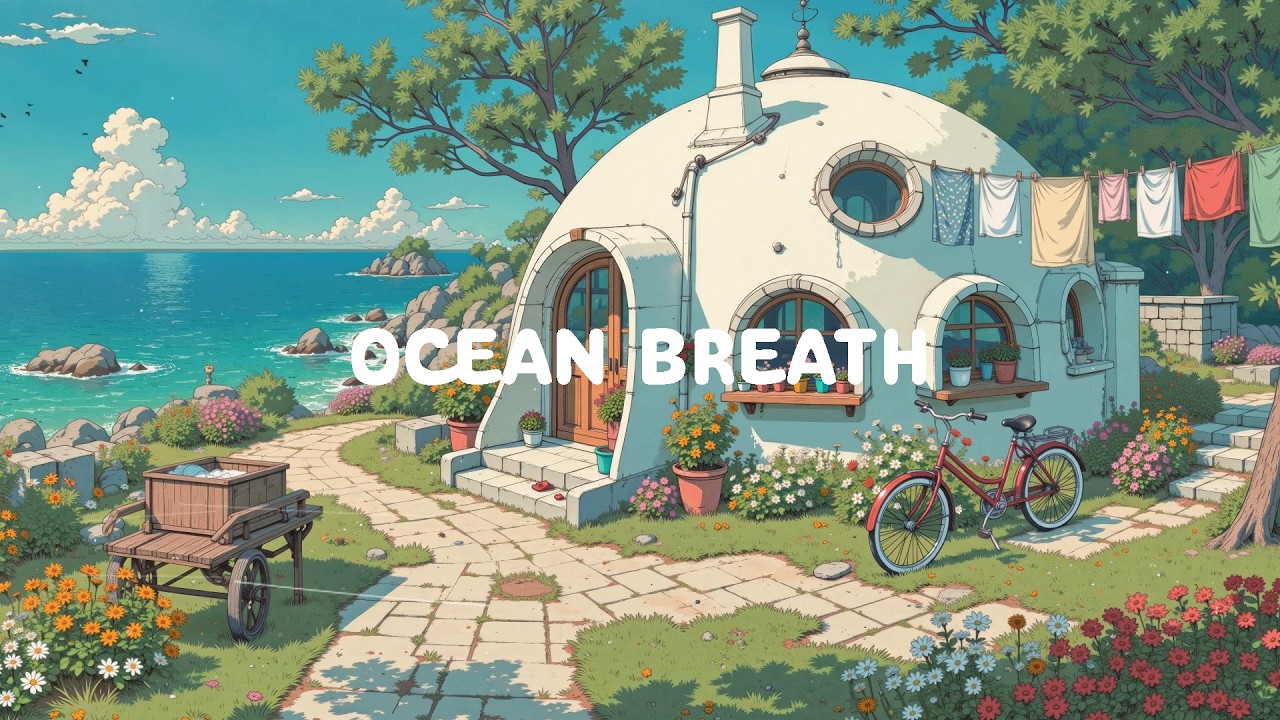 Ocean Breath 🌊 The Calm Moment with Relaxing Lofi Beats 🍀 Helps Stress Relief & Deep Focus