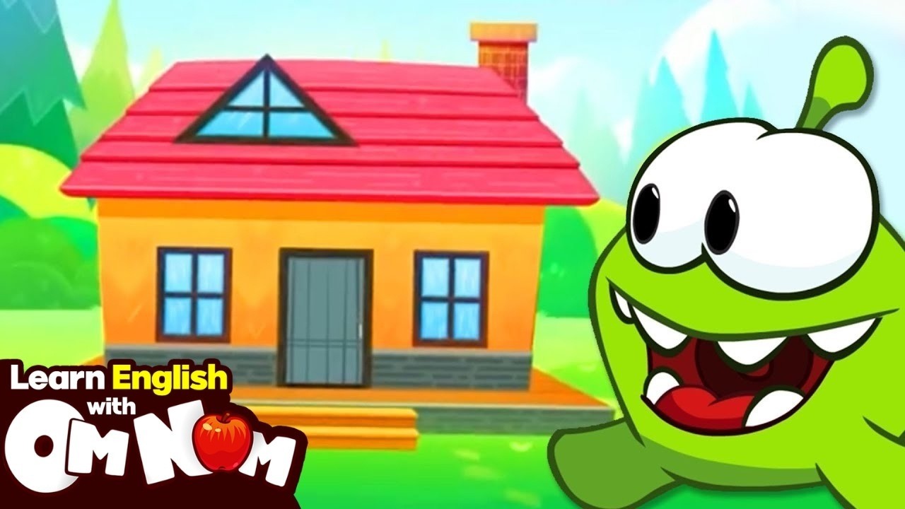 Om Nom Building A Tiny House  | Preschool Learning Videos For Fun