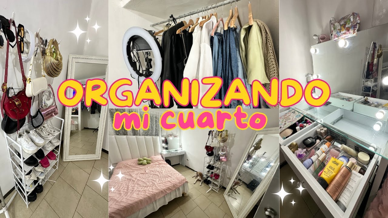 ¿Cómo LIMPIO y ORDENO todo mi CUARTO 🧼🫧 Organizando mi VANITY de MAQUILLAJE + Limpiando mi closet 🧽🧹