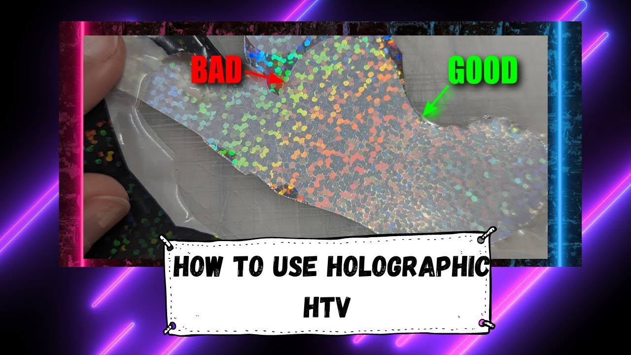 HOW TO USE HOLOGRAPHIC HTV / How to cut Holographic Vinyl on CRICUT
