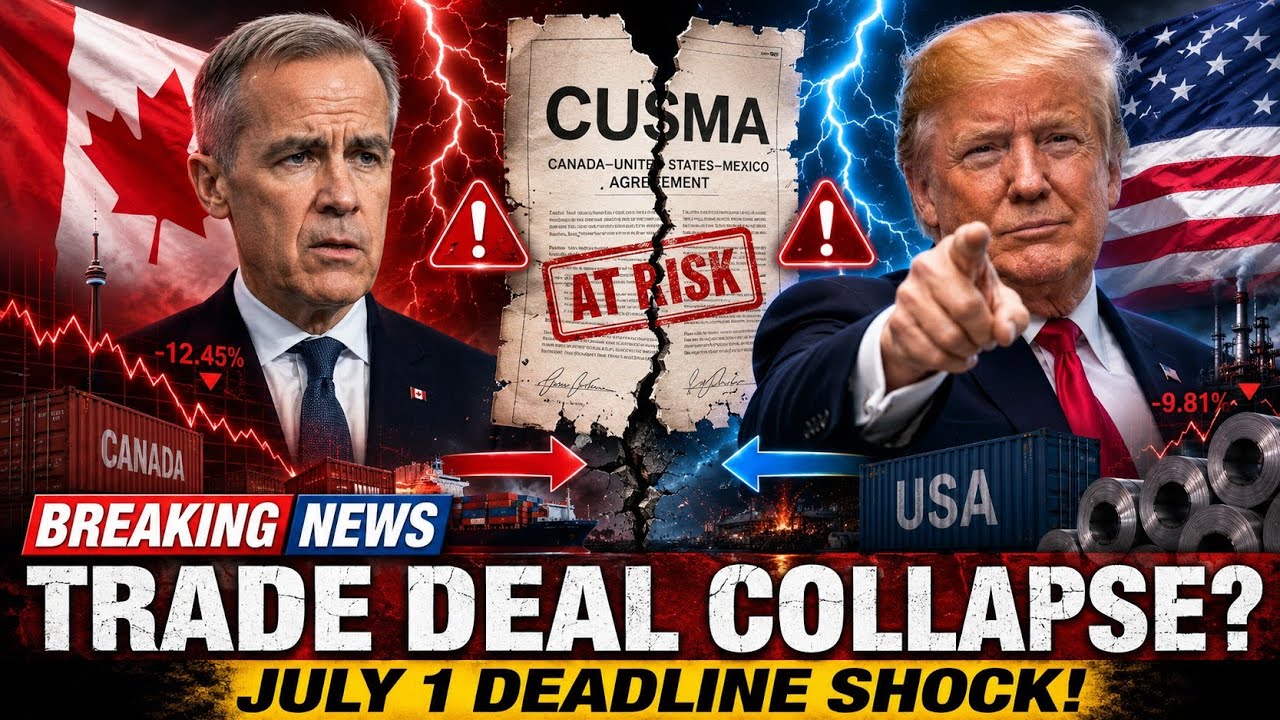 TRADE DEAL COLLAPSE? 🇨🇦🇺🇸 Canada-US CUSMA Deal in Danger | July 1 Deadline Shock!