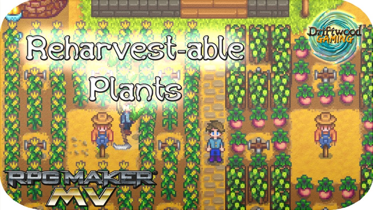 RPG Maker MV Tutorial - Galv's Event Spawn Timers Plugin - Reharvest-able Plants - RPGMMV