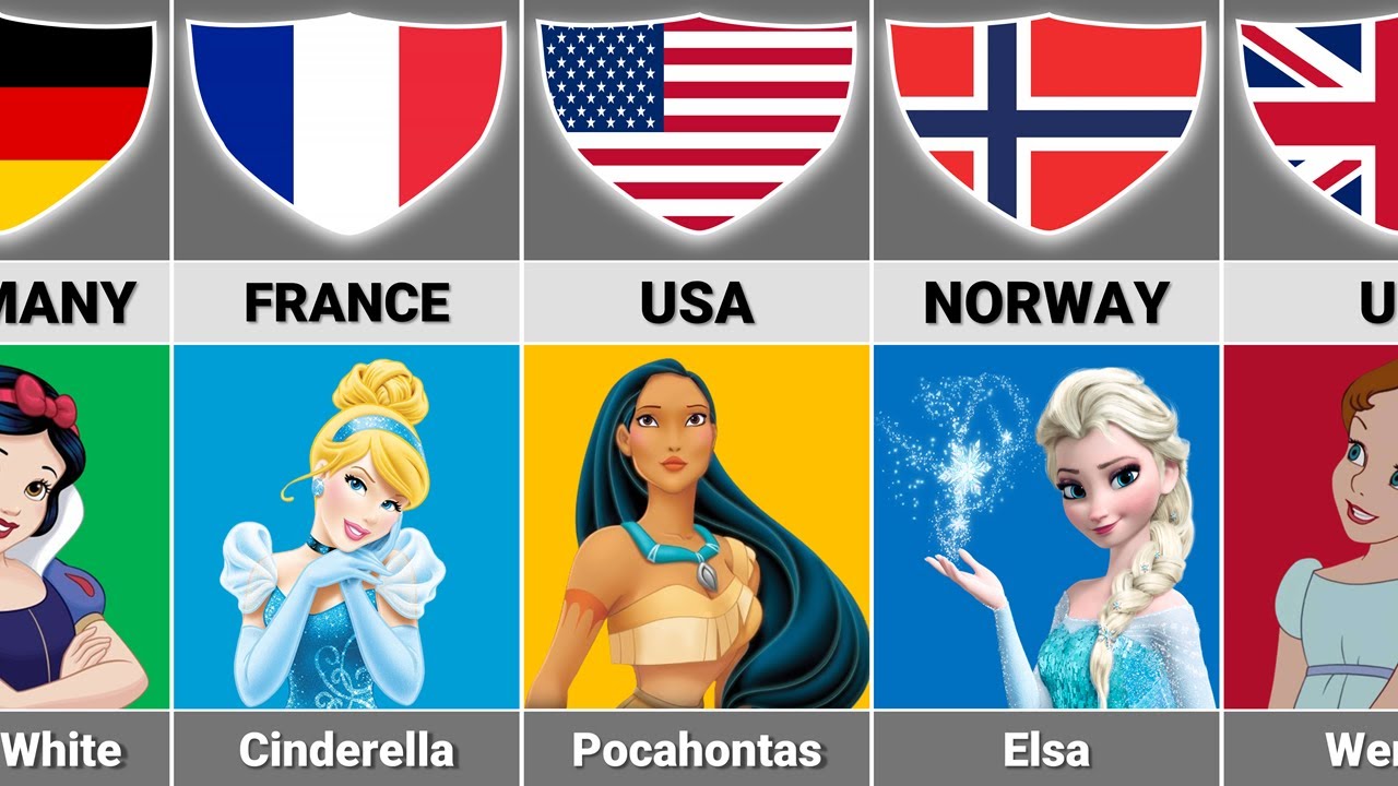 Disney Princesses From Different Countries