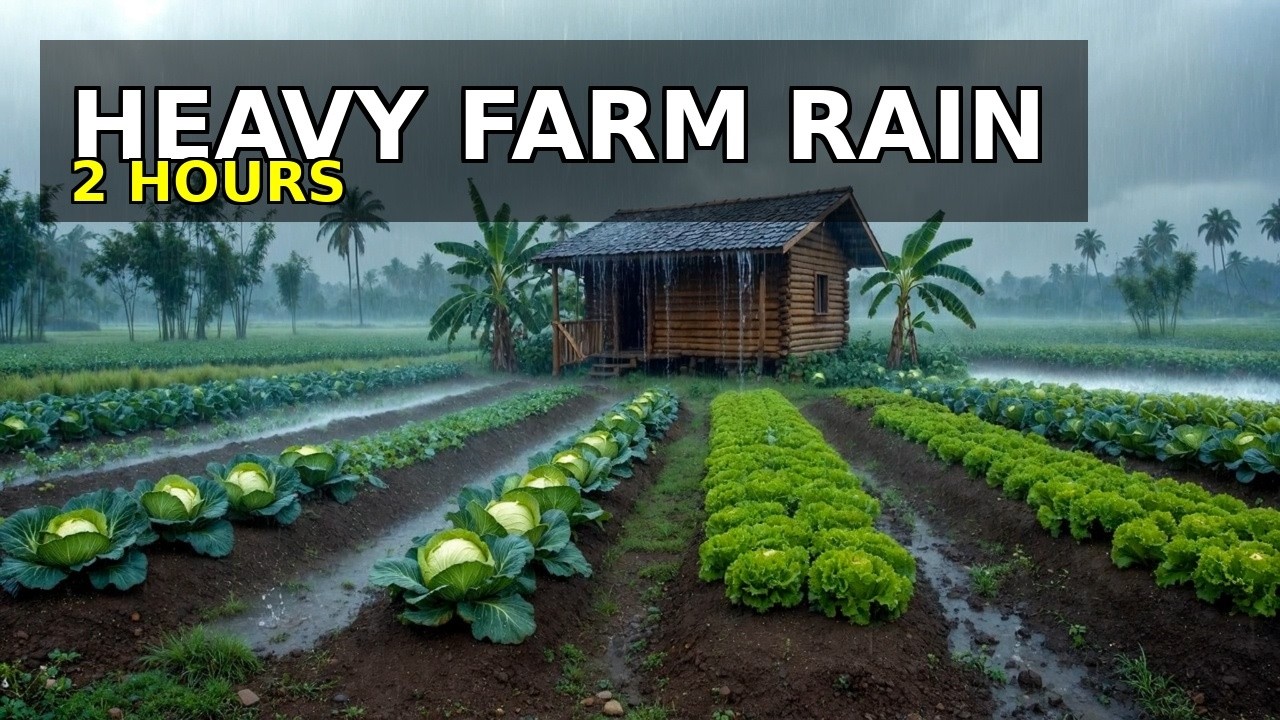 Tropical Farm Rain 🌧️ 2 Hours Relaxing Rain Sounds for Deep Sleep