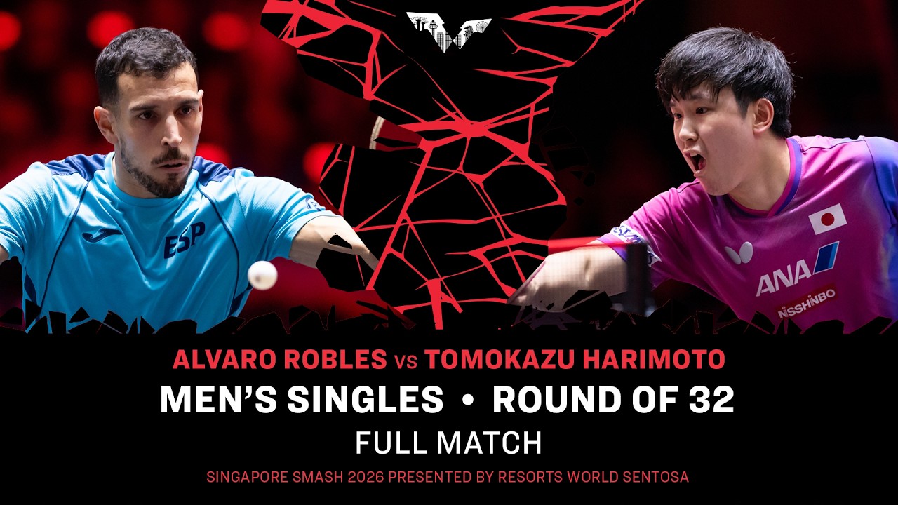 FULL MATCH | Alvaro Robles vs Tomokazu Harimoto | MS R32 | #WTTSingapore2026