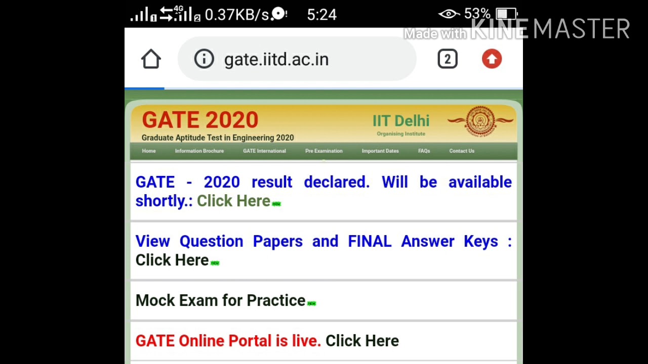 Gate 2020 Results 13 march 2020/Branch wise CUTOFF AND TOPPERS 😇