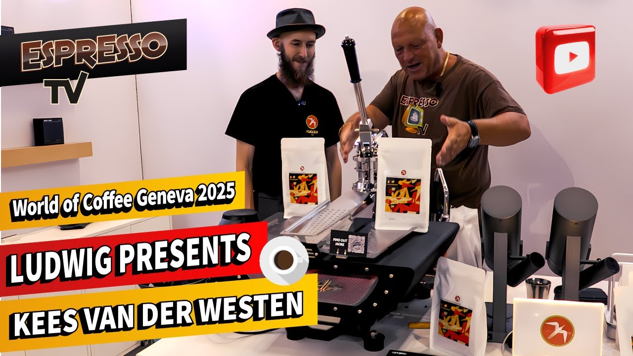 World of Coffee Geneva 2025 -  Ludwig presents Kees van der Westen with Acaia scale
