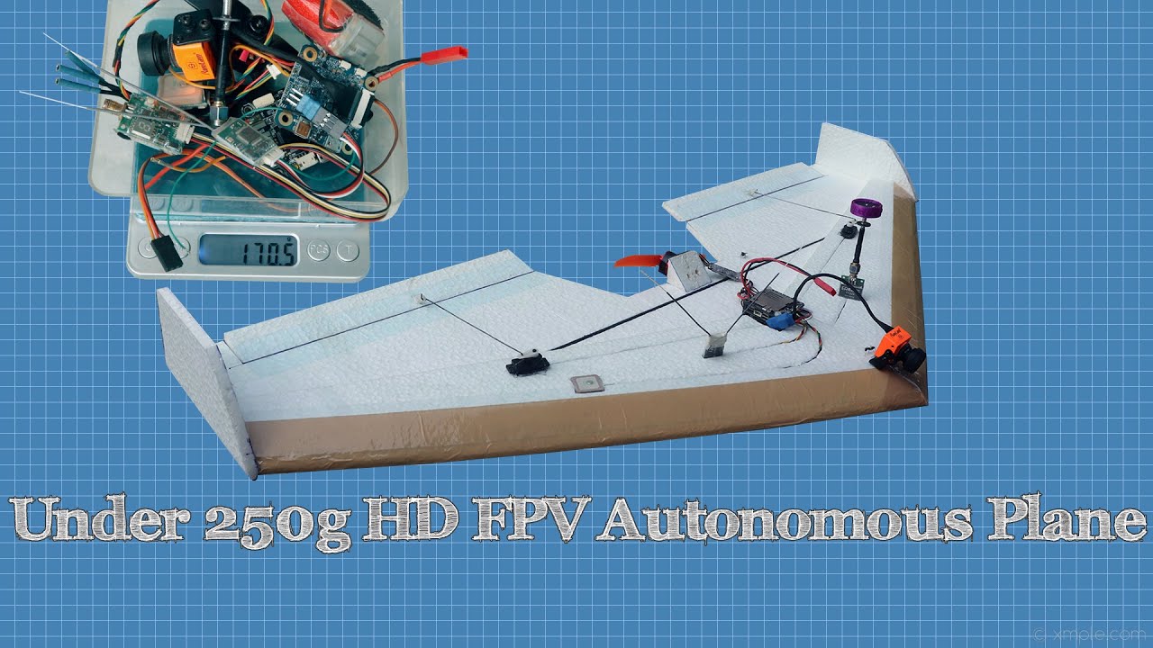Under 250g HD FPV Autonomous Plane DIY