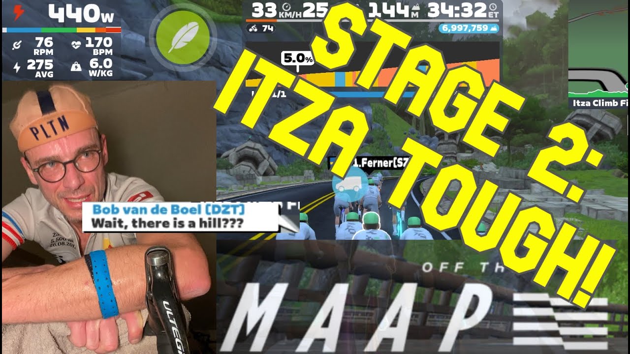 In the front of a ZWIFT race! Off The MAAP: The Itza Climb!