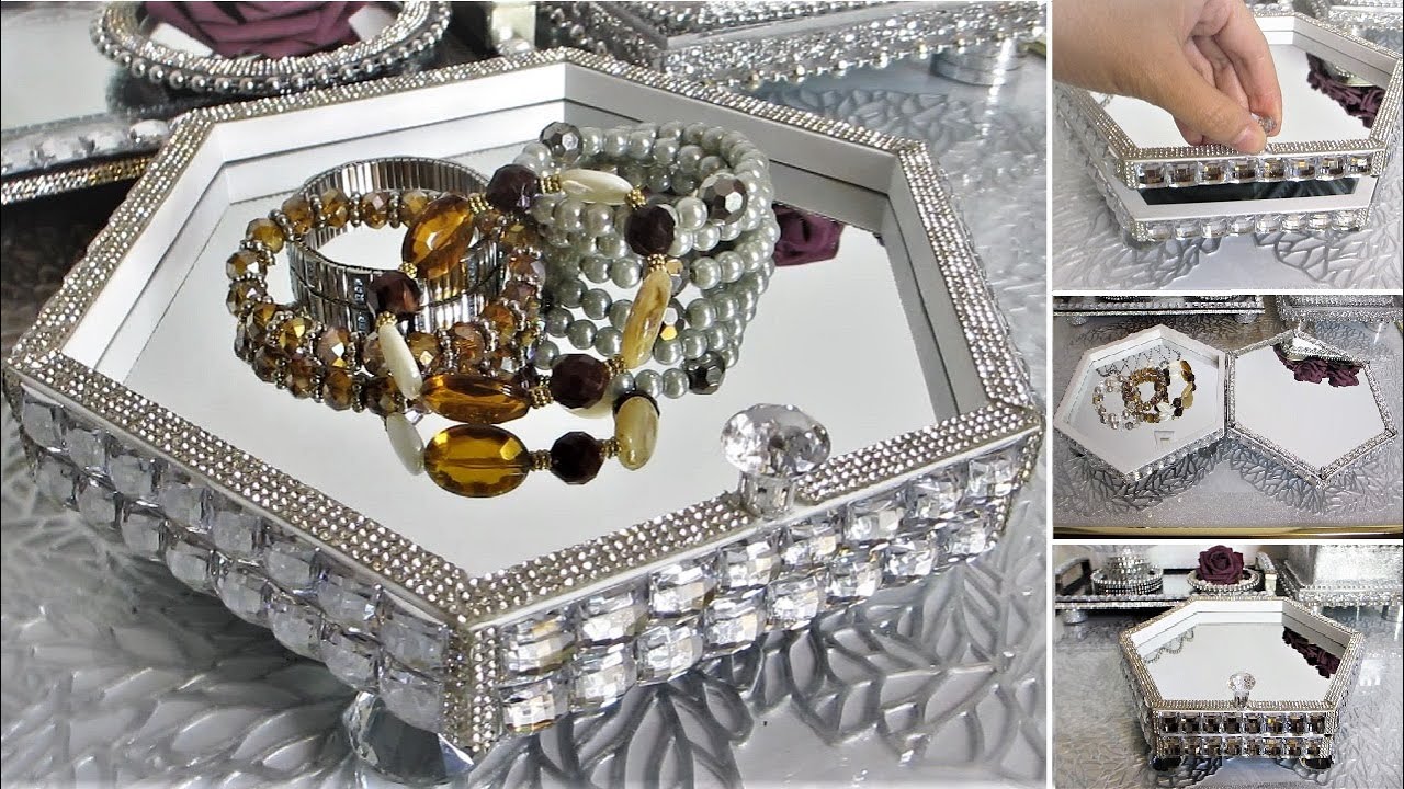 Dollar Tree DIY Mirrored Jewelry Box | Glam Home Decor Ideas