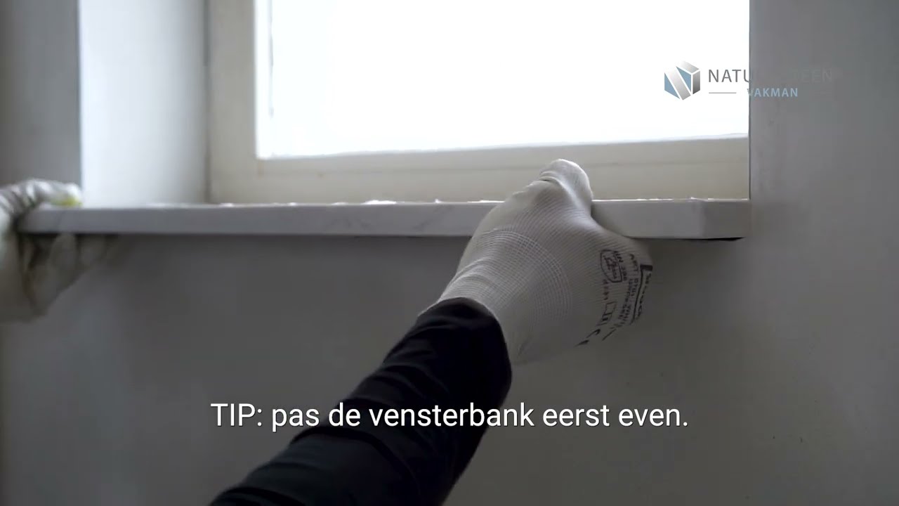 Vensterbank plaatsen - met tegellijm ná stucwerk
