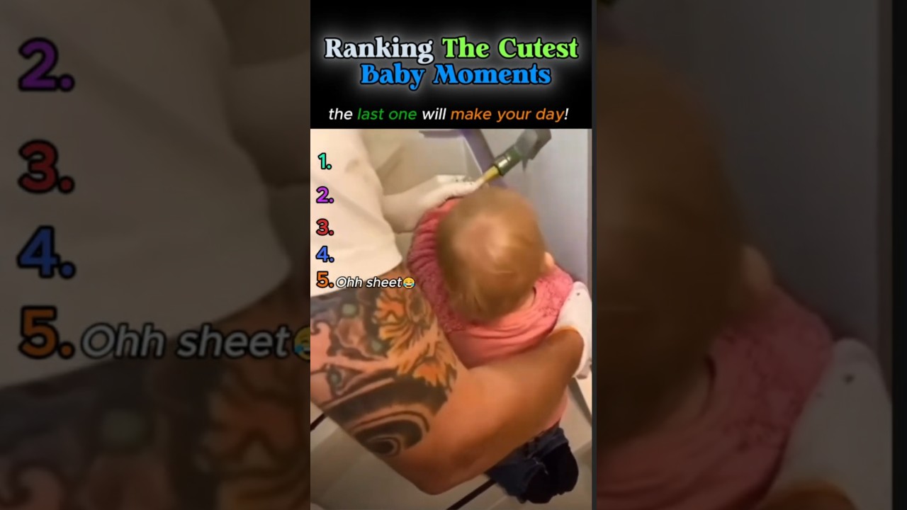 Рейтинг 5 самых милых моментов с малышами #babyshorts #cutebaby #baby