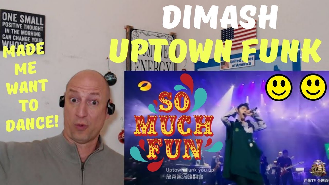 DIMASH KUDAIBERGENOV - UPTOWN FUNK (Bruno Mars) | REACTION! - FUN!