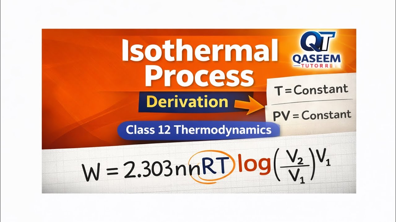 Isothermal Process Derivation 🔥 | Class 12 Thermodynamics | Short