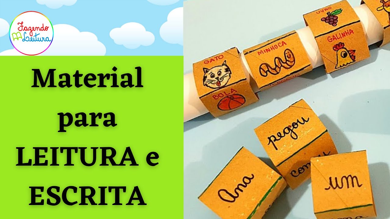 Material Pedagógico com ROLO DE PAPEL - 4 Dicas de Atividades - Fazendo Leitura -