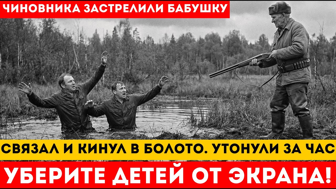 ЗАХЛЕБНУЛИСЬ В БОЛОТЕ. СВЯЗАЛ И УТОПИЛ. МЕСТЬ ЗА ЖЕНУ. ПЬЯНЫЕ ЧИНОВНИКИ ЗАСТРЕЛИЛИ БАБКУ НА ОХОТЕ
