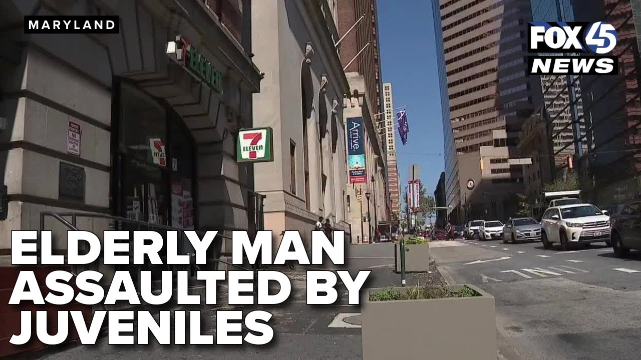 Elderly man reportedly assaulted by large group of juveniles in downtown Baltimore