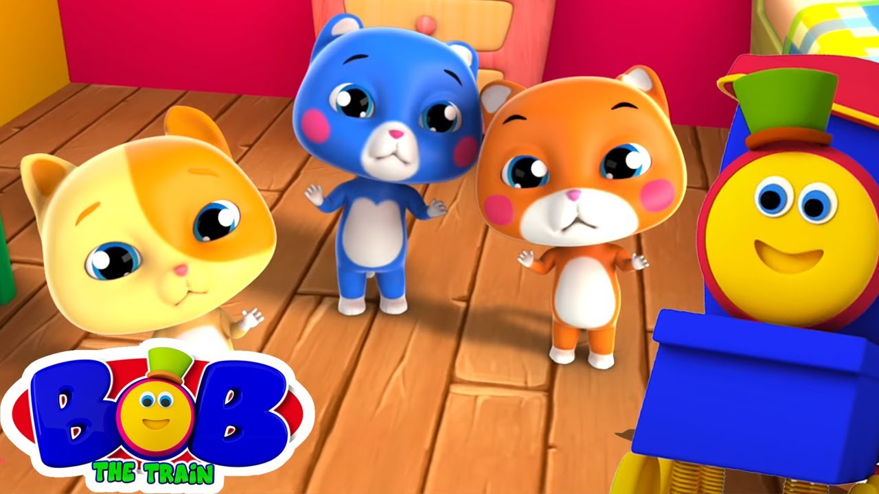 Tres gatitos | Canciones Infantiles | Dibujos animados | Bob el Tren Español | Videos educativos