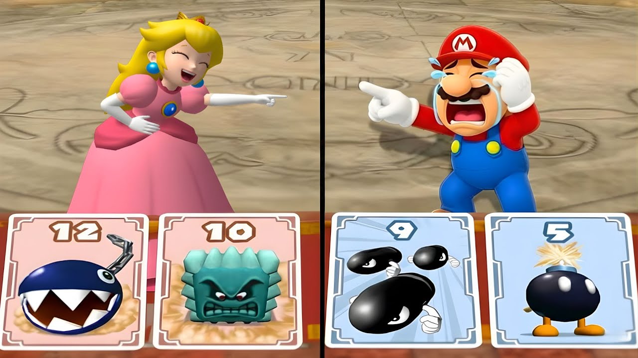 [マリオパーティ8ミニゲーム : マリオ Vs ピーチ Vs ワルイージ Vs ヨッシー(CPU最強 たつじん)]