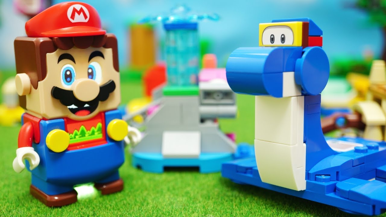 LEGO Super Mario stopmotion anime!「Dorrie's beach front」「ドッシーとスイスイチャレンジ」