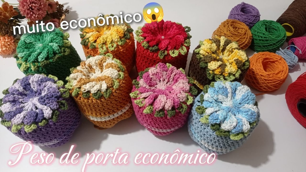 ✨Peso de porta ECONÔMICO#pesodeporta #croche #vlog 