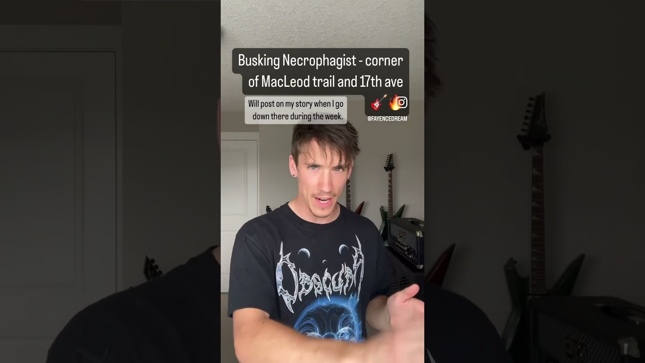 Busking Necrophagist at Calgary Stampede