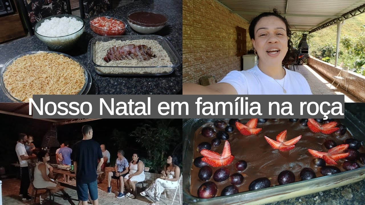 Nosso Natal em família na roça) fiz mousse de limão) fiz salpicão