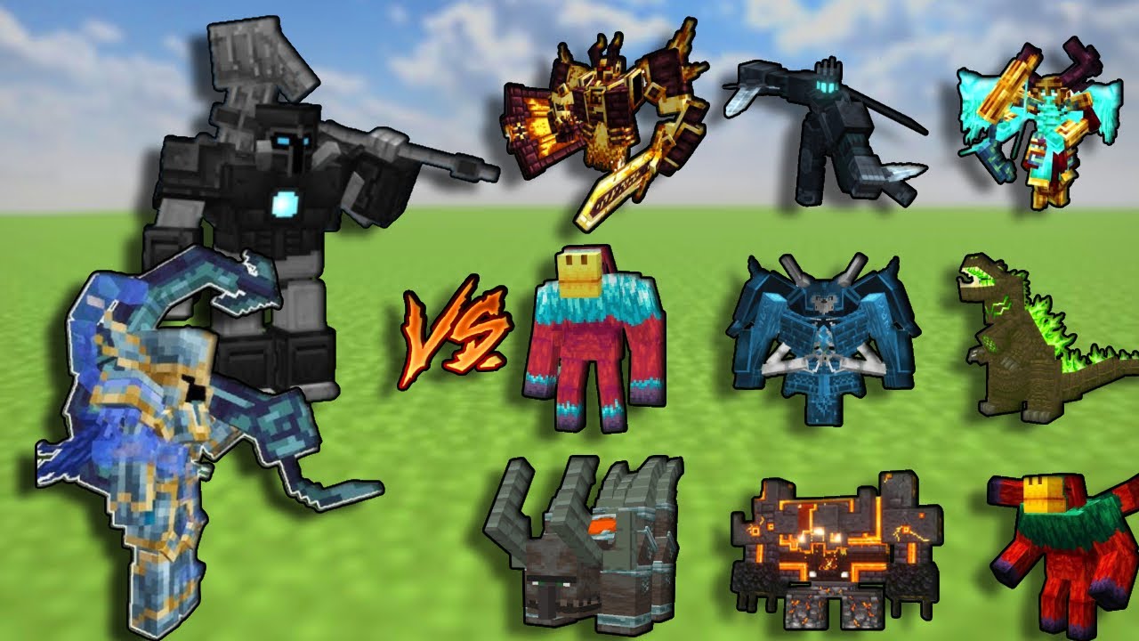 Minecraft 9 STRONGEST Bosses Vs Nameless & Scylla Duo | Minecraft Mobbatte