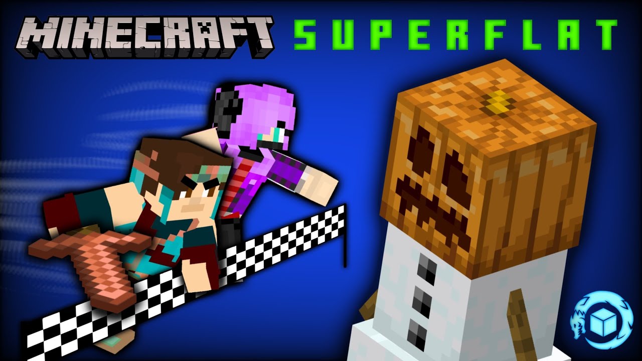 Racing against my friend to Build a Snow Golem in Minecrfat