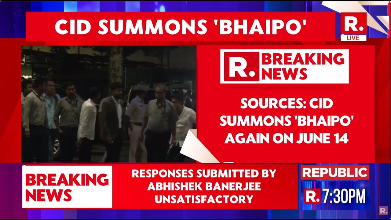 BREAKING LIVE: Bengal CID Summons Abhishek Banerjee Again For Questioning On June 14