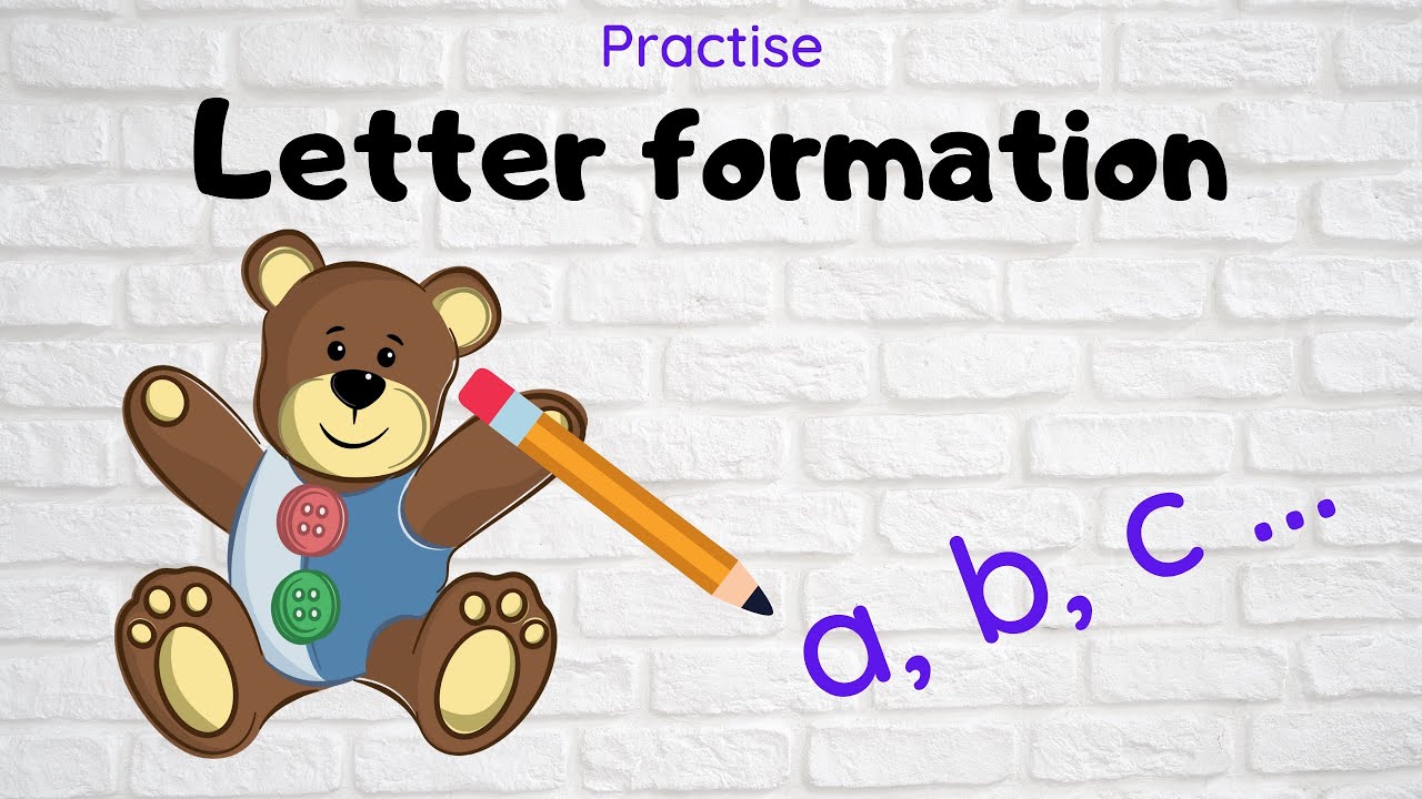Letter formation / handwriting,  A to Z / whole alphabet - for children / kids