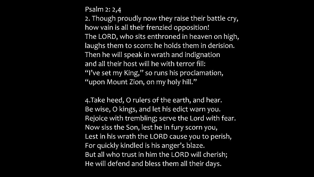 AM SERVICE – Rev. Peter Holtvlüwer - King Jesus arranges the final downfall of his enemies