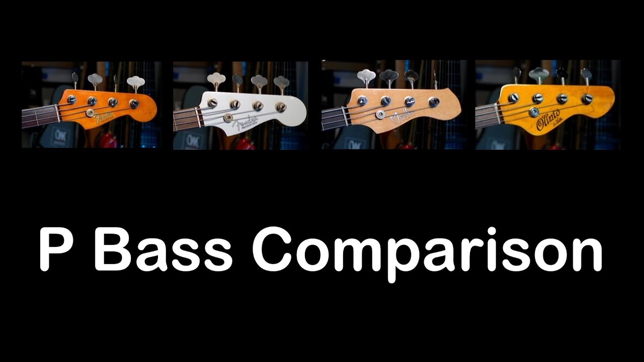 P Bass Comparison (Fender 1965, Customshop 1959, Moollon, Olinto)