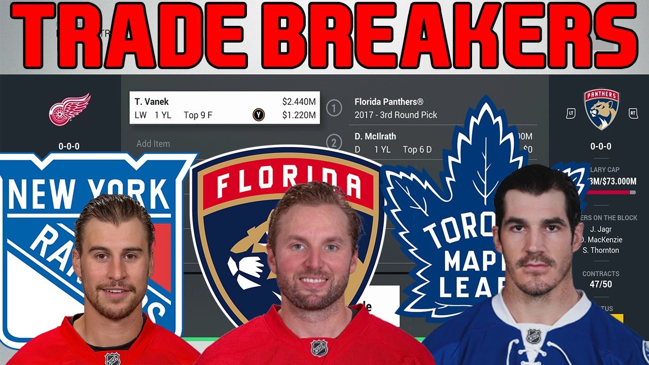 Trade Breakers: NHL 17 Trade Simulation. Vanek, Smith, Boyle Trades!
