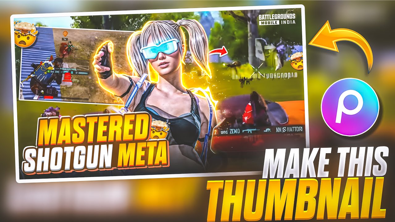 Make This Amazing Thumbnail in PicsArt 🔥 #bgmindia