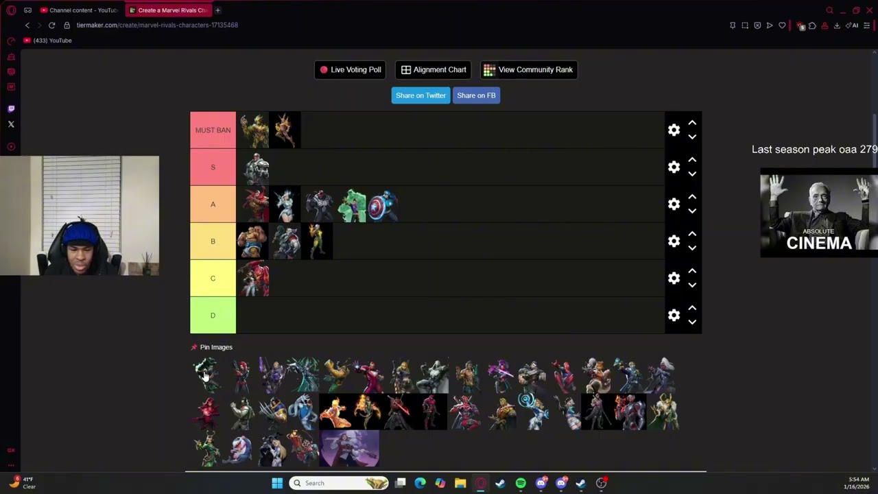 Season 6 tier list