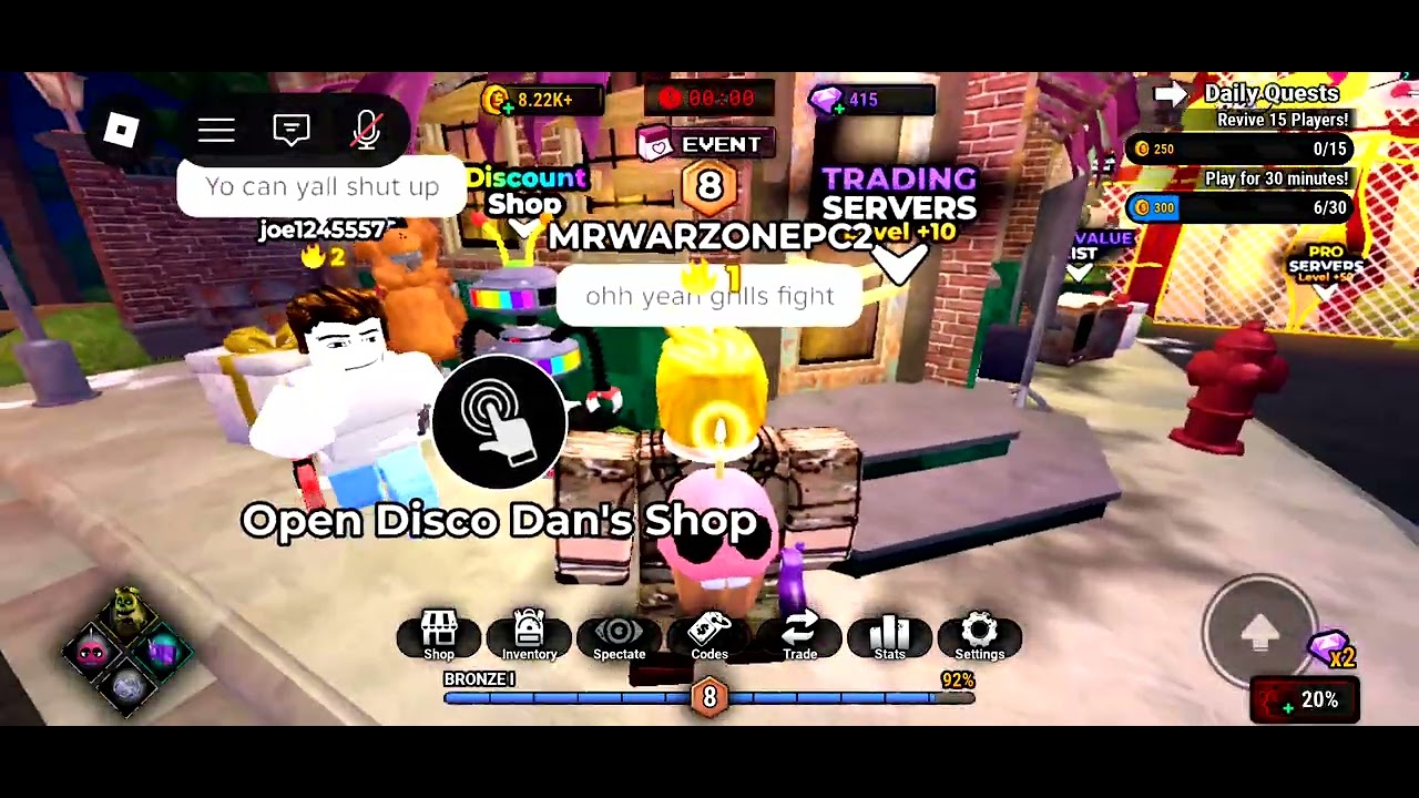 We are playing fnaf in roblox