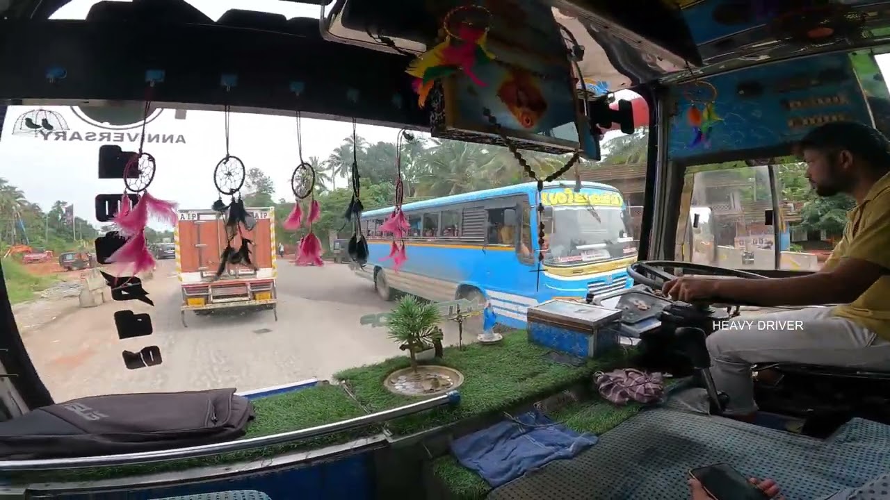 HOLY MARIA 🔥THRILLING CABIN RIDE 🔥VADAKARA TO KOYILANDY #ashokleyland #enginesound #keralaprivatebus
