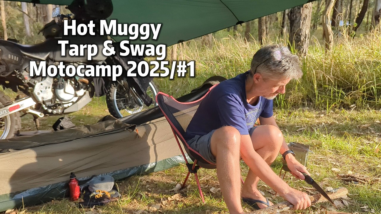 Huge Flies | Swag & Tarp #Motocamping In The Australian Bush