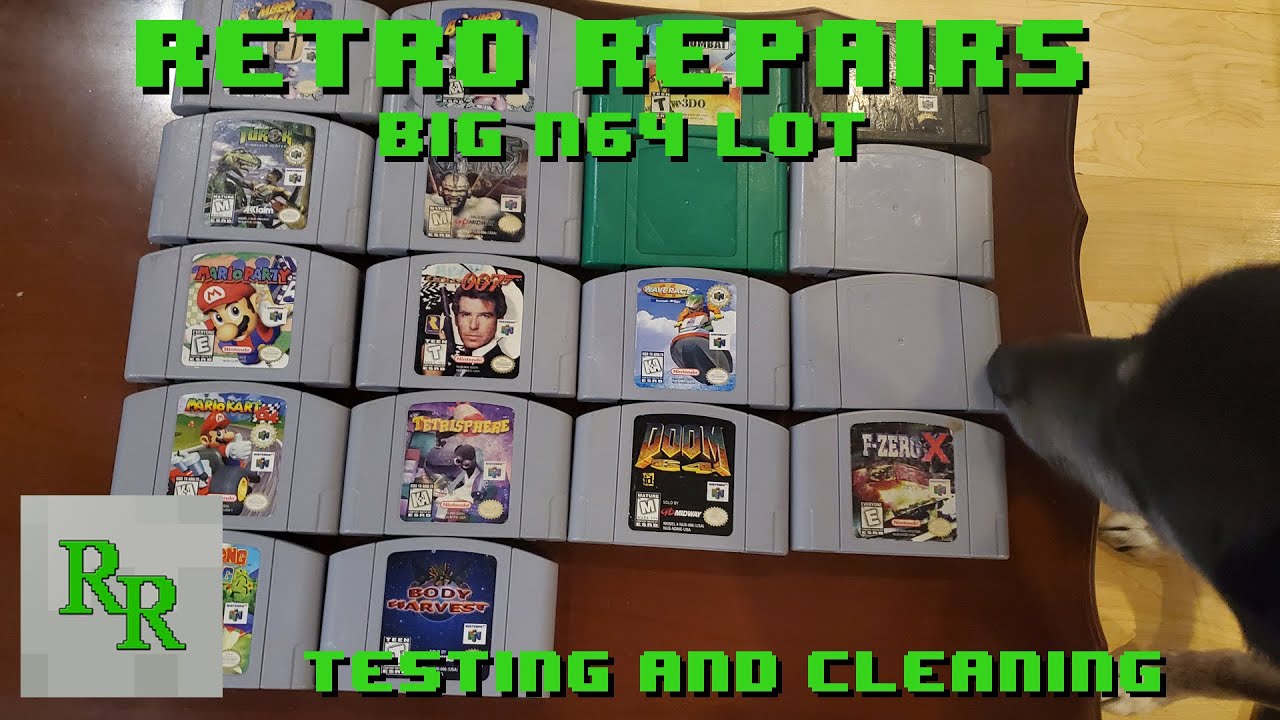 Big N64 Lot with Mystery Games - Cleaning and Testing the Lot - Fixing Ebay Junk