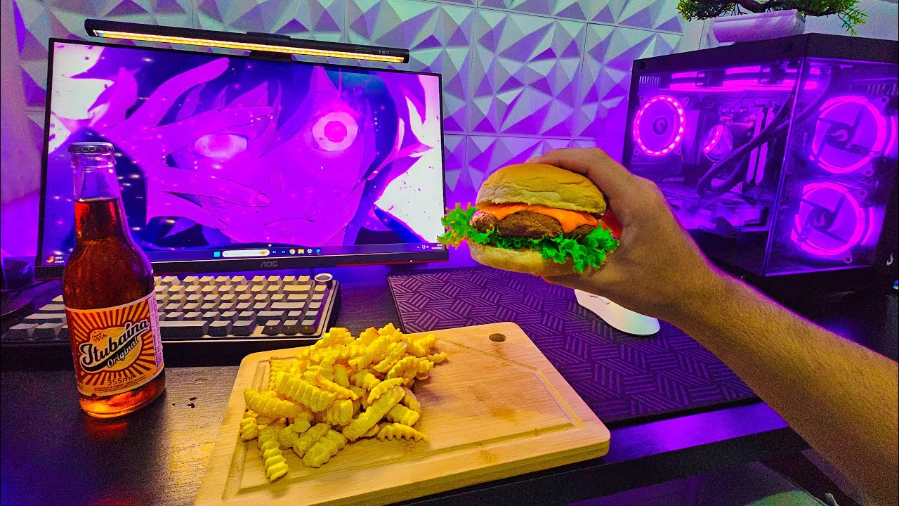 Noite Solitária de um Gamer com Muita Fome